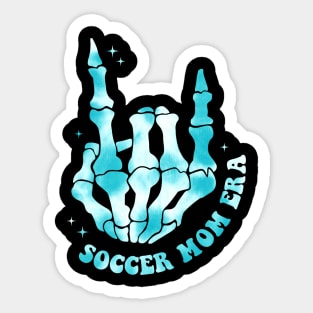 In My Soccer Mom Era Retro Groovy Soccer Mama Sports Parent Sticker